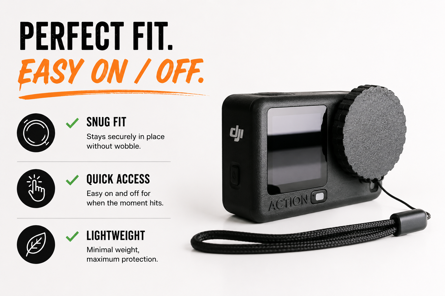 DJI Action 6 Macro + Standard Lens Cap Combo (2-Pack)   🔥 MOST POPULAR
